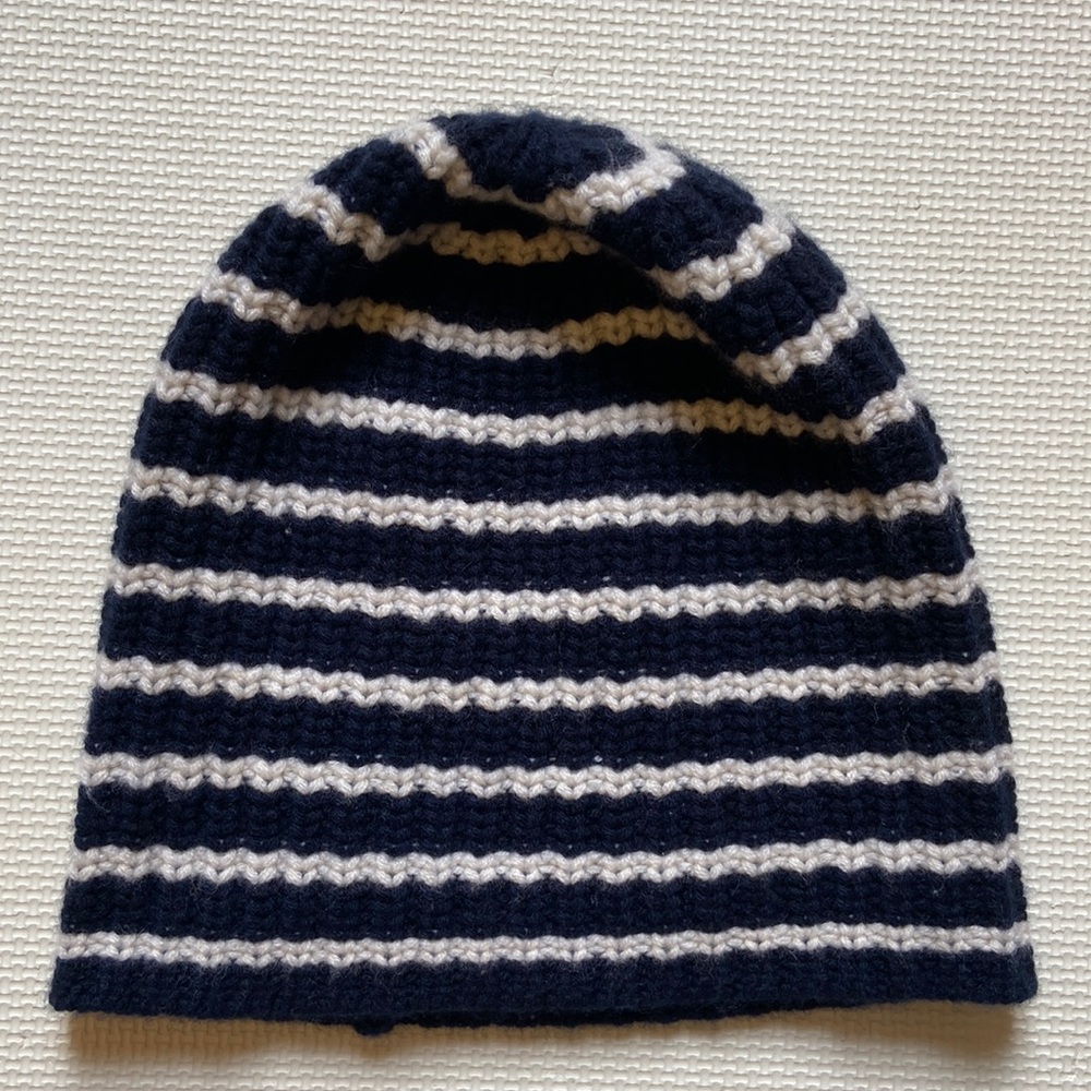 Alex Mill 100% cashmere striped beanie